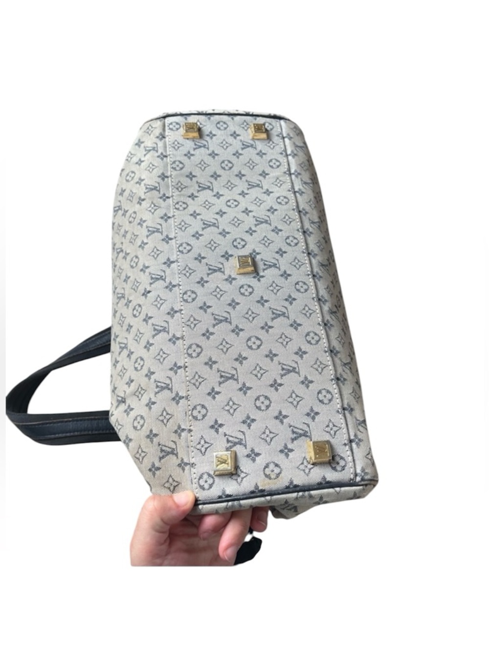 Louis Vuitton Monogram Mini Lin Mary Kate Bag - Navy Blue With COA - Picture 5 of 11